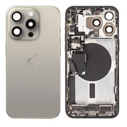 Apple iPhone 15 Pro Max Rear Housing Panel Battery Door - Natural Titanium