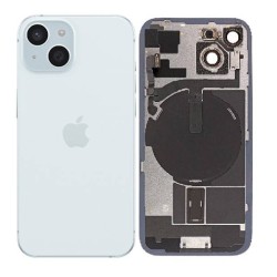 Apple iPhone 15 Rear Housing Battery Door - Blue Apple iPhone 15 Rear Housing Battery Door - Blue