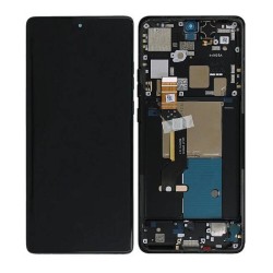 LCD Screen Display With Frame For Motorola Edge 50 Pro Black | ORIGINAL