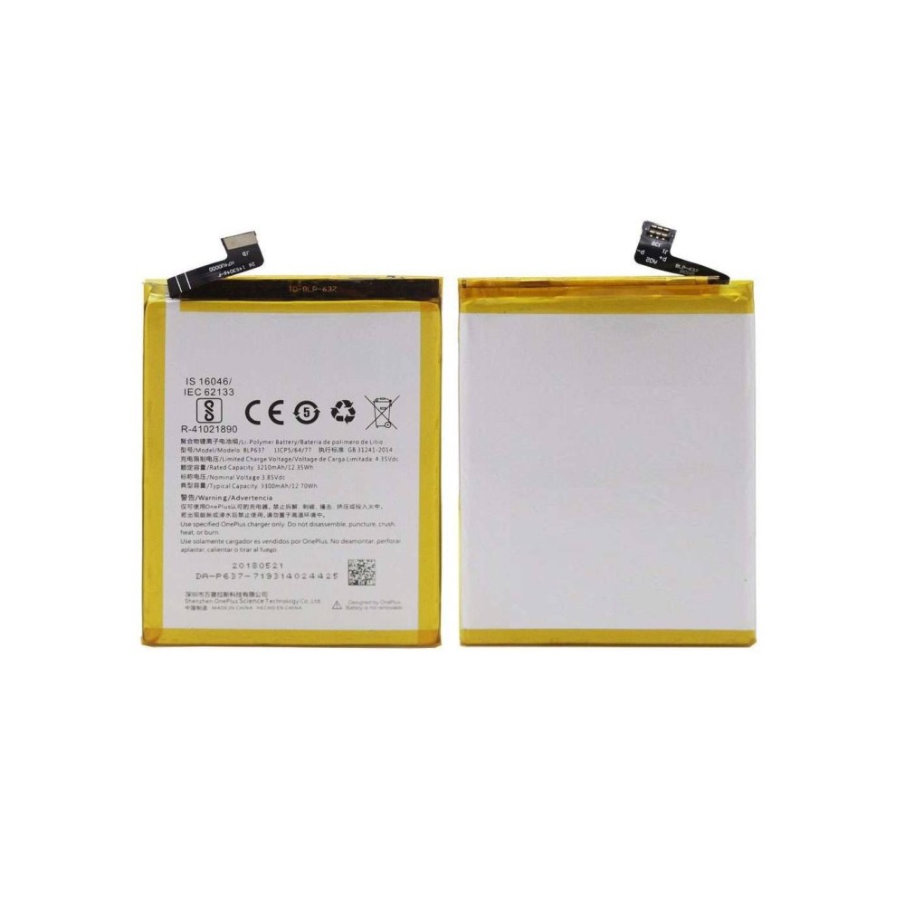 OnlyTech Kit Réparation Batterie Premium BLP637 Pour OnePlus 5 / 5T - 3300mAh Avec 10 Outils Et Adhésif