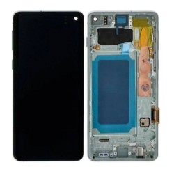 Samsung Galaxy S10 LCD Screen Display With Frame Green - ORIGINAL