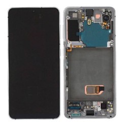 LCD Screen With Frame For Samsung Galaxy S21 5G White | ORIGINAL