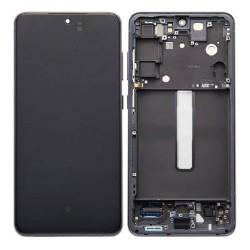 LCD Screen With Frame For Samsung Galaxy S21 FE 5G Black | ORIGINAL