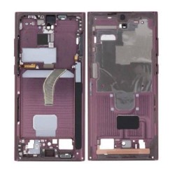 Middle Frame Chassis For Samsung Galaxy S22 Ultra Burgundy | ORIGINAL