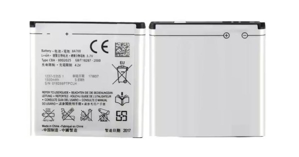 Batteria 1000mAh BA700 Compatibile Con Sony Ericsson Xperia Ray, Tipo, Pro, Neo, MK16i E Molti Altri
