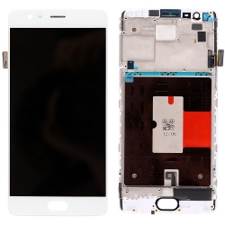 Oneplus 3T LCD Screen With Frame Module - White