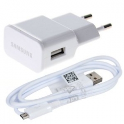 Samsung ETA0U80EBE USB Travel Charger With Cable Combo - White