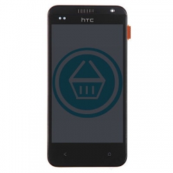 HTC Desire 300 LCD Screen With Front Housing Module - Black