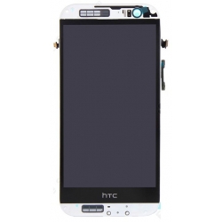 HTC One M8 LCD Screen With Front Housing Module - Silver