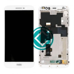 Motorola Moto M LCD Screen With Frame Module - White