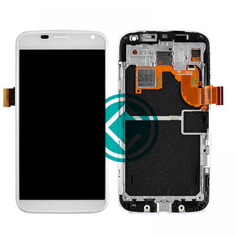 Motorola Moto X XT1058 LCD Screen With Front Housing Replacement White -  Cellspare