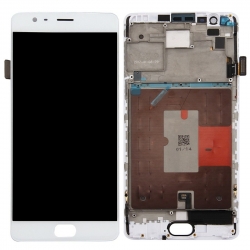 OnePlus 3 LCD Screen With Frame Module - White