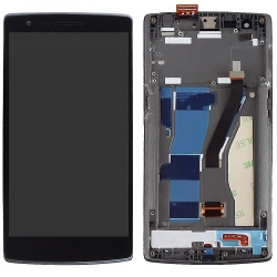 OnePlus One LCD Screen With Front Housing Module - Black