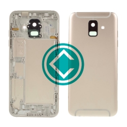 Samsung Galaxy A6 2018 Rear Housing Panel Battery Door Module - Gold