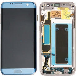 Samsung Galaxy S7 Edge LCD Screen With Frame - Blue
