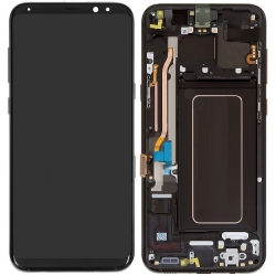 Samsung Galaxy S8 LCD Screen With Front Housing Module - Midnight Black