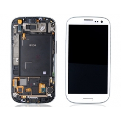 Samsung Galaxy S3 i9300 LCD Screen With Front Housing Module - White