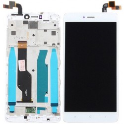 Xiaomi Redmi Note 4 LCD Screen With Front Housing Module - White