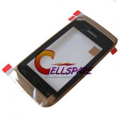 Nokia Asha 308 Touch Screen With Frame Module - Gold