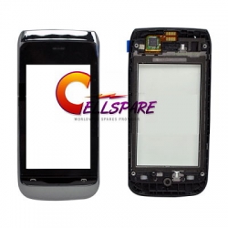 Nokia Asha 308 Touch Screen With Frame Module - Silver