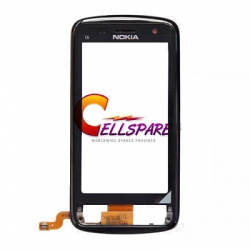Nokia C6 01 Digitizer Touch Screen With Frame Module - Black