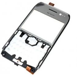 Nokia E6 Digitizer Touch Screen With Frame Module - Silver