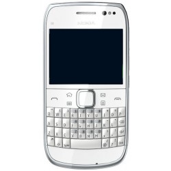 Nokia E6 Digitizer Touch Screen With Frame Module - White