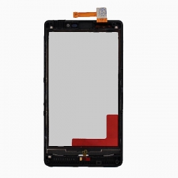 Nokia Lumia 820 Touch Screen Digitizer With Frame Module - Black