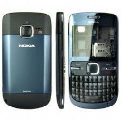 Nokia C3-00 Complete Housing With Keypad - Blue