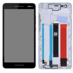 Nokia 2.1 LCD Screen With Frame Module - Silver