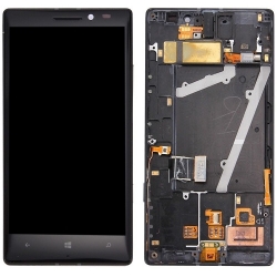 Nokia Lumia Icon 929 LCD Screen With Front Housing Panel Module - Black