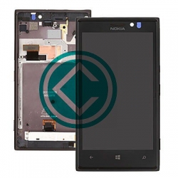 Nokia Lumia 925 LCD Screen With Front Housing Module - Black
