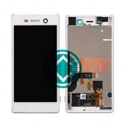 Sony Xperia M5 Dual LCD Screen With Front Housing Module - White
